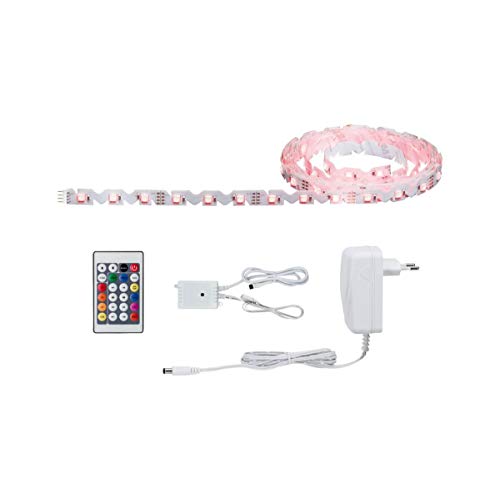 Paulmann 78965 LED Stripe FlexLED 3D Basisset 3m RGB incl. 1x19 Watt dimmbar Lichtband Weiß Lichtstreifen Kunststoff LED Band von Paulmann