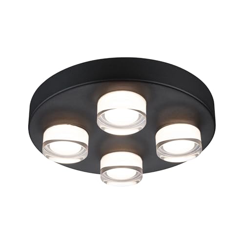 Paulmann 79558 Selection Bathroom Wand-/Deckenleuchte Kame IP44 3000K 4x2000lm 230V 4x4,2W Signalschwarz von Paulmann