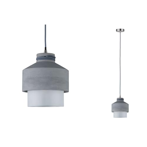 Paulmann 79616 Neordic Helin Pendelleuchte max. 1x20W Hängelampe für E27 Lampen Deckenlampe Grau/Satin 230V Beton/Glas ohne Leuchtmittel von Paulmann