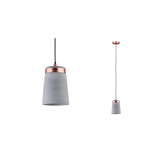 Paulmann 79617 Neordic Stig Pendelleuchte max. 1x20W Hängelampe für E27 Lampen Deckenlampe Grau/Kupfer matt 230V Beton/Metall ohne Leuchtmittel von Paulmann