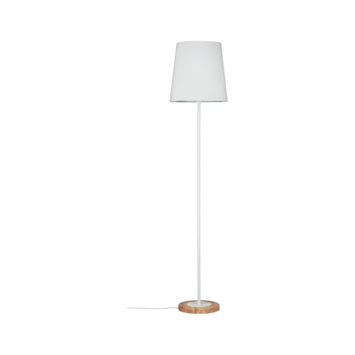 Paulmann 79634 Neordic Stellan Stehleuchte max.1x20W E27 Weiß/Holz 230V Stoff/Metall/Holz von Paulmann