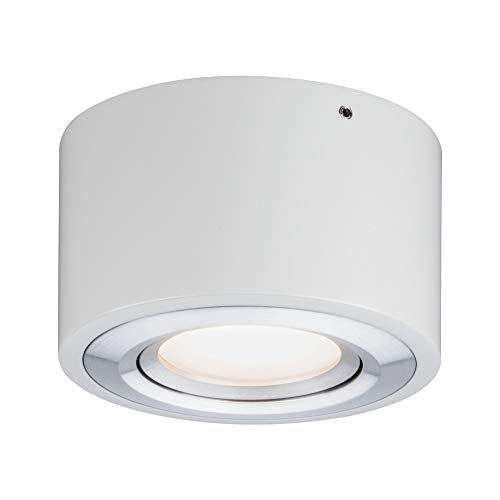 Paulmann 79708 LED Deckenleuchte Argun rund schwenkbar incl. 1x4,8 Watt dimmbar Deckenlampe Alu gebürstet Wohnzimmerlampe Metall Flurlampe 3000 K von Paulmann