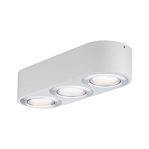 Paulmann 79710 LED Deckenleuchte Argun schwenkbar incl. 3x4,8 Watt dimmbar Deckenlampe Alu gebürstet Wohnzimmerlampe Metall Flurlampe 3000 K von Paulmann