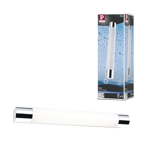Paulmann 79712 LED Deckenleuchte Spiegelleuchte Orgon incl. 1x7,5 Watt IP44 Deckenlampe Chrom, Weiß Wohnzimmerlampe Metall, Acryl Flurlampe 3000 K von Paulmann