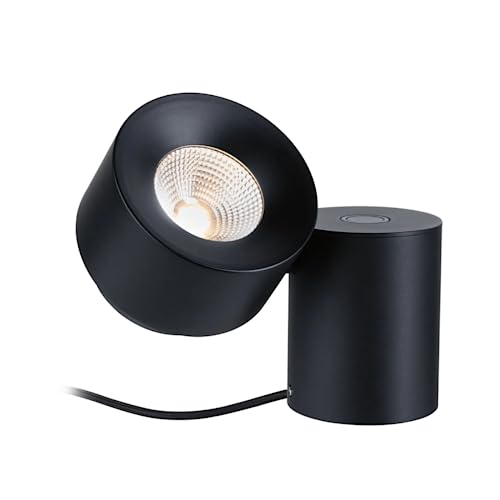 Paulmann 79776 LED Tischleuchte Puric Pane 3-Step-Dim incl. 1x3 Watt dimmbar Tischlampe Schwarz Metall, Kunststoff 2700 K von Paulmann