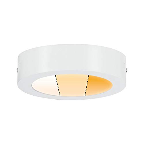 Paulmann 79790 Carpo LED Panel 170mm rund 10,2W Weiß matt mit Warmdimmfunktion 3000-2300K von Paulmann