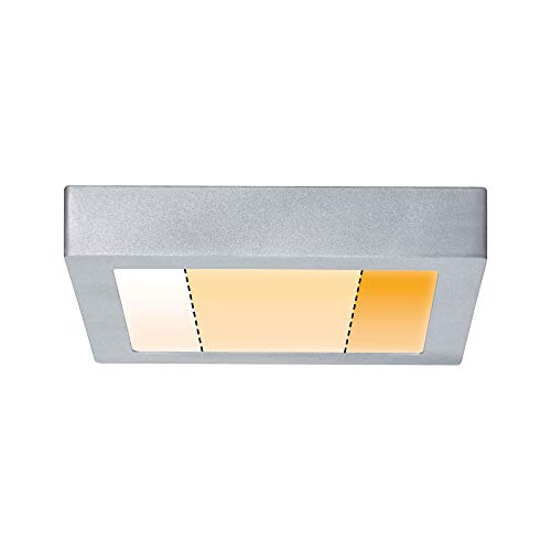 Paulmann 79794 LED Panel Carpo eckig incl. 1x13 Watt dimmbar Deckenlampe Chrom matt Deckenleuchte Metall Wohnzimmerlampe 2300 K von Paulmann