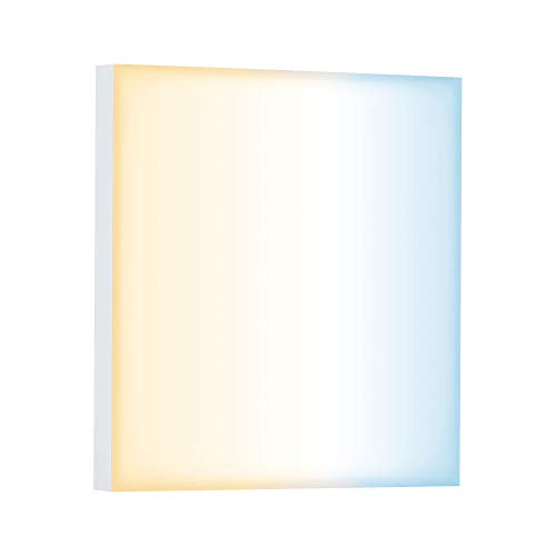 Paulmann 79824 LED Panel Velora eckig incl. 1x8,5 Watt dimmbar Deckenlampe Weiß matt Lichtpanel Metall Deckenlicht 2700 K von Paulmann