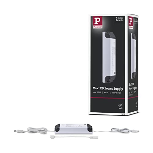 Paulmann 79830 MaxLED Stripe Power Supply eckig max. 60 Watt Lichtband Weiß Lichtstreifen Kunststoff Trafo79830 Paulmann 79830 MaxLED Stripe Power Supply eckig max. 60 Watt Lichtband Weiß Lichtstreifen Kunststoff Trafo79830 von Paulmann