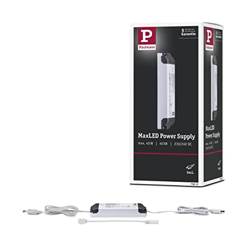 Paulmann 79831 MaxLED Stripe Power Supply eckig max. 40 Watt Lichtband Weiß Lichtstreifen Kunststoff Trafo Paulmann 79831 MaxLED Stripe Power Supply eckig max. 40 Watt Lichtband Weiß Lichtstreifen Kunststoff Trafo von Paulmann