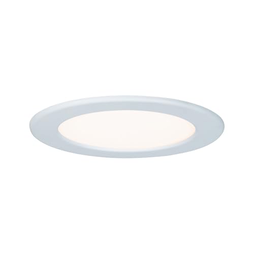 Paulmann 92062 LED Einbaupanel rund incl. 1x12 Watt IP44 Panel Weiß Deckenleuchte Kunststoff Wohnzimmerlampe 2700 K von Paulmann