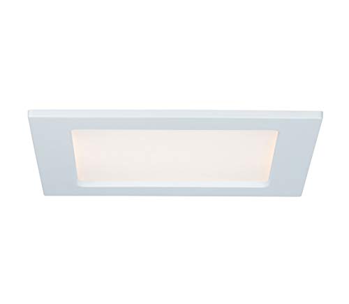 Paulmann 92068 LED Einbaupanel eckig Deckenleuchte 12W Licht 2700K Warmweiß LED Panel Weiß IP44 spritzwassergeschützt inklusive Leuchtmittel von Paulmann