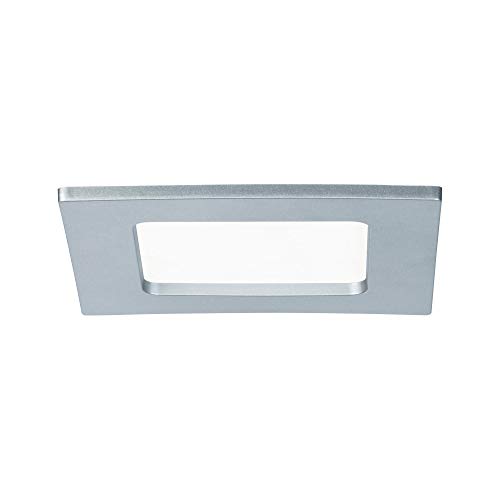 Paulmann Leuchten 92076 Einbaupanel LED Eckig 6 W 4000 K, Plastik, chrom matt, 115. x 11.5 x 0.5 cm von Paulmann