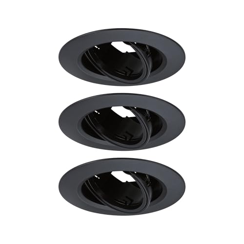 Paulmann 92111 Einbauleuchte 3er-Set schwenkbar rund 90mm 30° GU10 max. 3x10W 230V Schwarz Einbaulampe Paulmann 92111 Einbauleuchte 3er-Set schwenkbar rund 90mm 30° GU10 max. 3x10W 230V Schwarz Einbaulampe von Paulmann
