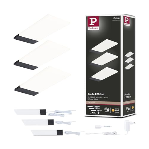 Paulmann 92123 LED Unterschrankleuchte Bredo inkl. Näherungsensor 3er-Set 3000K 2,5W 80x190mm 180lm Schwarz Möbelaufbauleuchte Paulmann 92123 LED Unterschrankleuchte Bredo inkl. Näherungsensor 3er-Set 3000K 2,5W 80x190mm 180lm Schwarz Möbelaufbauleuchte von Paulmann