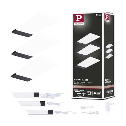 Paulmann 92124 LED Unterschrankleuchte Bredo inkl. Näherungsensor 3er-Set 4000K 2,5W 80x190mm 180lm Schwarz Möbelaufbauleuchte Paulmann 92124 LED Unterschrankleuchte Bredo inkl. Näherungsensor 3er-Set 4000K 2,5W 80x190mm 180lm Schwarz Möbelaufbauleuchte von Paulmann