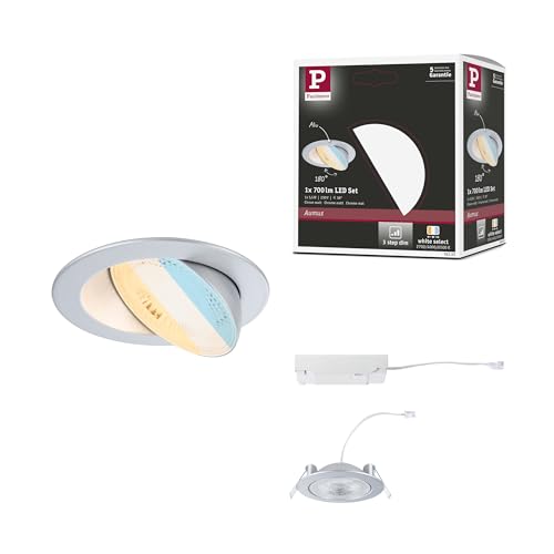 Paulmann 92255 EBL Set Aumus schwenkbar 3-Stepdim LED 1x750lm 2700-6500K 5W 230V Chrom matt Paulmann 92255 EBL Set Aumus schwenkbar 3-Stepdim LED 1x750lm 2700-6500K 5W 230V Chrom matt von Paulmann