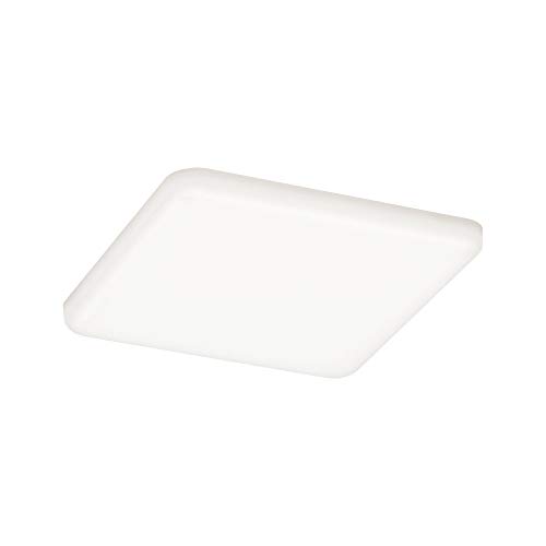 Paulmann 92397 LED Panel Einbauleuchte Veluna VariFit IP44 Neutralweiß 125x125mm eckig incl. 1x8,5 Watt Deckenleuchte Satin Deckenlampe Kunststoff Wohnzimmerlampe 4000 K von Paulmann