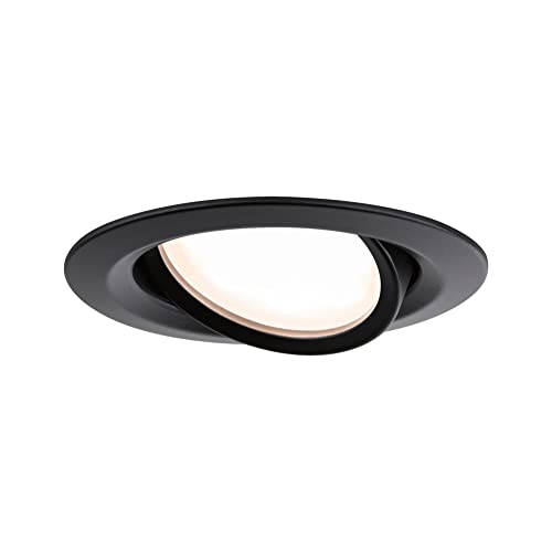 Paulmann 92459 LED Einbauleuchte Nova Plus IP65 Einzelleuchte schwenkbar rund 6W 470lm dimmbar 93mm Schwarz matt Alu Zink 2700K Coin Paulmann 92459 LED Einbauleuchte Nova Plus IP65 Einzelleuchte schwenkbar rund 6W 470lm dimmbar 93mm Schwarz matt Alu Zink 2700K Coin von Paulmann