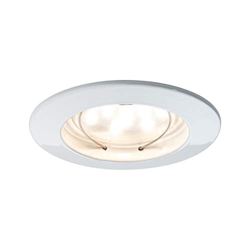 Paulmann 928.07 Premium EBL Set Coin dimmbar klar rund starr LED 3x7W 2700K 230V 51mm Weiss matt 92807 Spot Einbaustrahler Einbauleuchte von Paulmann