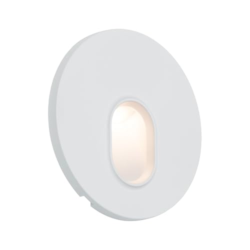 Paulmann 92924 LED Einbauleuchte Wandeinbauleuchte rund incl. 1x1,7 Watt Einbaustrahler Weiß Spot Kunststoff Einbaulampe 2700 K von Paulmann