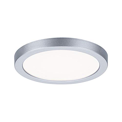 Paulmann 93037 LED Panel Einbauleuchte Areo VariFit IP44 Neutralweiß 118mm rund incl. 1x6,5 Watt Chrom matt Deckenlampe Kunststoff 4000 K von Paulmann