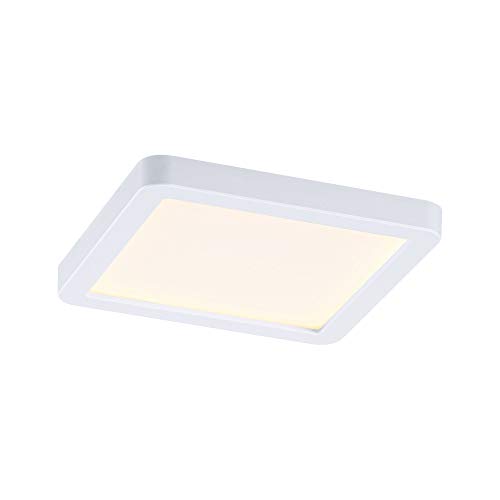 Paulmann 93039 LED Panel Einbauleuchte Areo VariFit IP44 Warmweiß 118x118mm eckig incl. 1x6,5 Watt Weiß Deckenlampe Kunststoff 3000 K von Paulmann