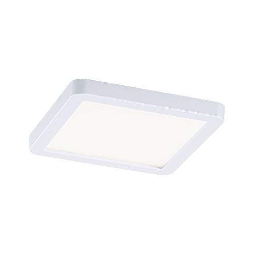 Paulmann 93041 LED Panel Einbauleuchte Areo VariFit IP44 Neutralweiß 118x118mm eckig incl. 1x6,5 Watt Weiß Deckenlampe Kunststoff 4000 K von Paulmann