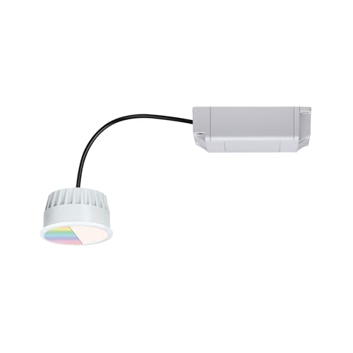 Paulmann 93075 LED Einbauleuchte Modul Coin Smart Home Zigbee RGBW 400lm 51mm rund i1x5,2 Watt dimmbar Satin Kunststoff 2700 K Coin Paulmann 93075 LED Einbauleuchte Modul Coin Smart Home Zigbee RGBW 400lm 51mm rund i1x5,2 Watt dimmbar Satin Kunststoff 2700 K Coin von Paulmann