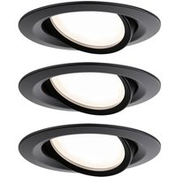 Paulmann 93082 Set Nova Plus LED-Einbauleuchte LED 6 W Schwarz von Paulmann