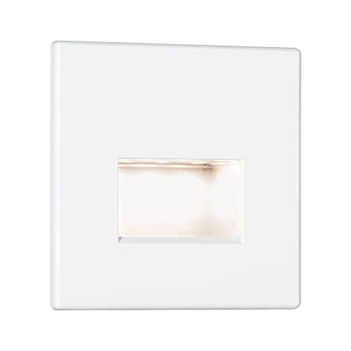 Paulmann 93093 LED Einbauleuchte Wandeinbauleuchte Edge Quadro Set 80x5mm 50lm 230V eckig incl. 1x1,2 Watt Weiß matt Kunststoff 2700 K von Paulmann