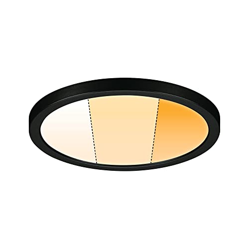 Paulmann 93099 LED Panel Einbaupanel Areo IP44 175mm 3-Step-Dim rund dimmbar Warmweiß Schwarz Kunststoff Beleuchtungssystem von Paulmann