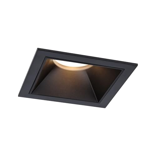 Paulmann 93127 LED Einbauleuchte 3-Step-Dim Cole IP44 eckig 88x88mm Coin 6W 470lm 230V 2700K Schwarz von Paulmann