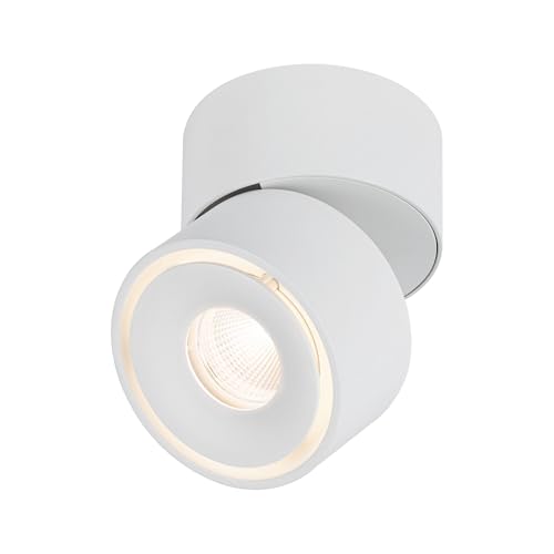 Paulmann 93373 LED Einbauleuchte Deckenleuchte Spircle 78mm incl. 1x8,0 W Warmweiß Weiß matt Aufbauleuchte Aluminium Deckenleuchte 3000 K von Paulmann