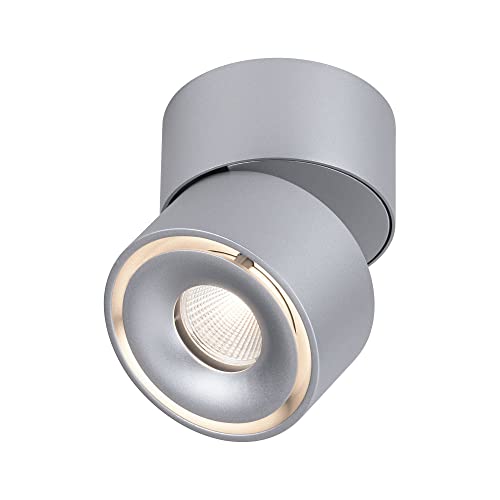 Paulmann 93375 LED Einbauleuchte Deckenleuchte Spircle 78mm incl. 1x8,0 W Warmweiß Chrom matt Aufbauleuchte Aluminium Deckenleuchte 3000 K von Paulmann