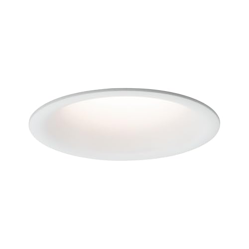 Paulmann 93417 LED Einbauleuchte Cymbal max. 10W IP44 dimmbar Einbaustrahler ohne Leuchtmittel Weiß matt Spot Kunststoff Einbaulampe von Paulmann