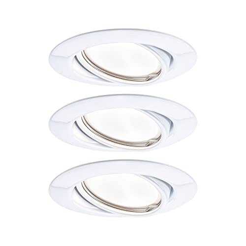 Paulmann Einbauleuchte LED Coin Base rund 5W Weiß IP23 sprühwassergeschützt 3er-Set schwenkbar Paulmann Einbauleuchte LED Coin Base rund 5W Weiß IP23 sprühwassergeschützt 3er-Set schwenkbar von Paulmann