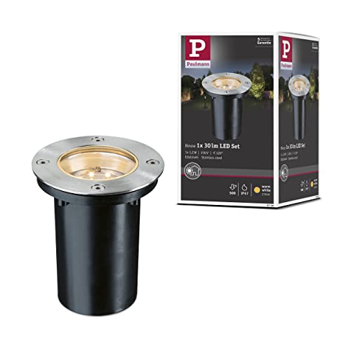Paulmann 93788 Bodeneinbauleuchten-Set Special Line Einbaustrahler 230V LED Spot Warmweiß Edelstahl 1er Set 1x1,2W 230V inkl. Leuchtmittel Außen Paulmann 93788 Bodeneinbauleuchten-Set Special Line Einbaustrahler 230V LED Spot Warmweiß Edelstahl 1er Set 1x1,2W 230V inkl. Leuchtmittel Außen von Paulmann