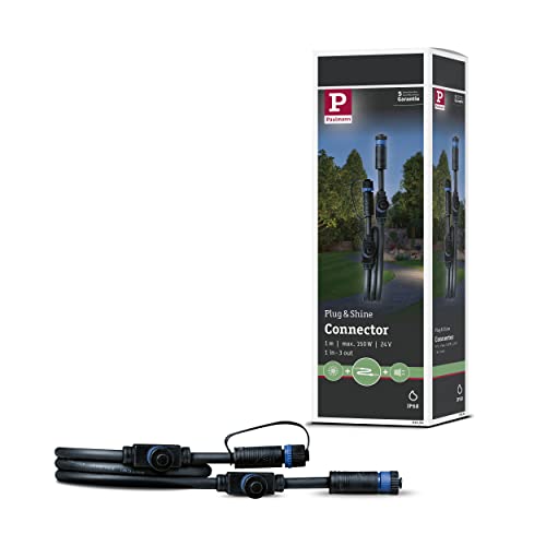 Paulmann 93994 Outdoor Plug & Shine Connector 1m 1in-3out IP68 2x1,5qmm² 93994 Verlängerungskabel Verbindungskabel Aussenbeleuchtung Gartenbeleuchtung von Paulmann