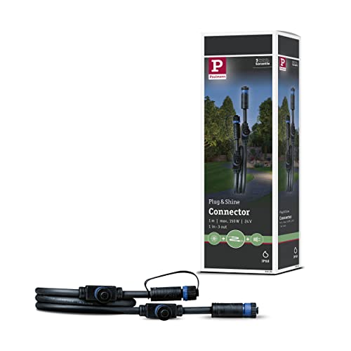 Paulmann 939.94 Outdoor Plug & Shine Connector 1m 1in-3out IP68 2x1,5qmm² 93994 Verlängerungskabel V von Paulmann