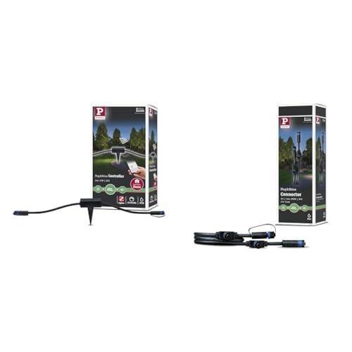 Paulmann 93999 Plug & Shine Zigbee Controller für Außenleuchten IP68 SmartHome & 93994 Outdoor Plug & Shine Connector 1m 1in-3out IP68 2x1,5qmm² 93994 Verlängerungskabel von Paulmann