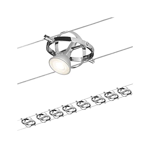 Paulmann 94153 Seilsystem Set Cardan max. 8x10W GU5,3 dimmbar Metall Seilsystem Seilleuchte Seillampe LED ohne Leuchtmittel Paulmann 94153 Seilsystem Set Cardan max. 8x10W GU5,3 dimmbar Metall Seilsystem Seilleuchte Seillampe LED ohne Leuchtmittel von Paulmann