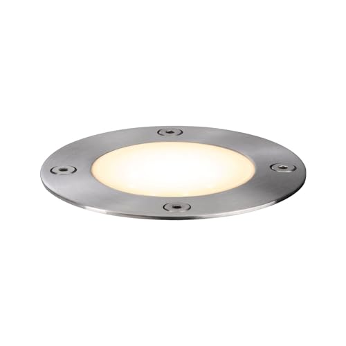 Paulmann 94228 Plug & Shine LED Außenleuchte Bodeneinbauleuchte rund incl. 1x3,6 Watt IP65 dimmbar Außenbereich Edelstahl Metall, Kunststoff 3000 K von Paulmann