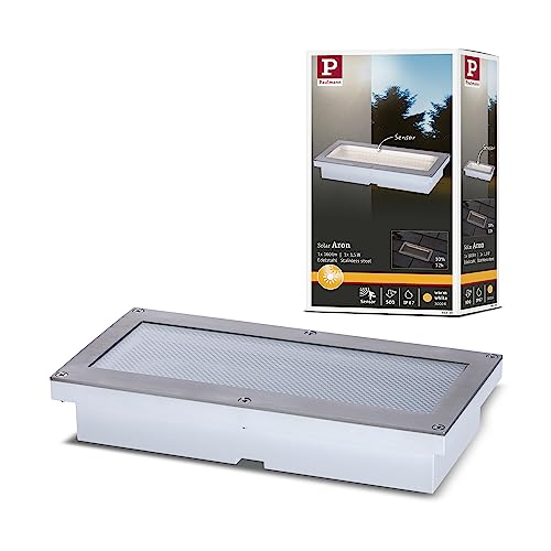 Paulmann 94239 Solar Bodeneinbauleuchte Aron LED Außenleuchte eckig incl. 1x1,5 Watt Schwarz Edelstahl, Kunststoff 3000 K Warmweiß von Paulmann