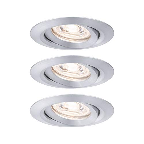 Paulmann 94297 Nova Mini LED Einbauleuchte Coin 3er Set rund schwenkbar 3x4W Deckeneinbaustrahler Alu gedreht Aluminium Warmweiß 2700K Paulmann 94297 Nova Mini LED Einbauleuchte Coin 3er Set rund schwenkbar 3x4W Deckeneinbaustrahler Alu gedreht Aluminium Warmweiß 2700K von Paulmann