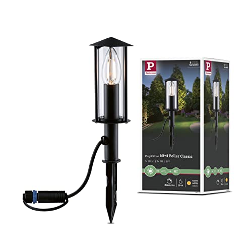 Paulmann Mini Poller 94323 Plug & Shine LED Außenleuchte Minipoller Classic IP44 incl. 1x2 Watt dimmbar Klar Metall 3000 K E14, 2 W, Anthrazit Paulmann Mini Poller 94323 Plug & Shine LED Außenleuchte Minipoller Classic IP44 incl. 1x2 Watt dimmbar Klar Metall 3000 K E14, 2 W, Anthrazit von Paulmann