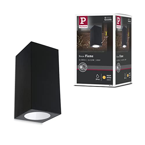 Paulmann 94328 LED Außenleuchte Außenwandleuchte Flame IP44 eckig incl. 2x2,8 Watt Anthrazit Außenlampe Aluminium 3000 K Paulmann 94328 LED Außenleuchte Außenwandleuchte Flame IP44 eckig incl. 2x2,8 Watt Anthrazit Außenlampe Aluminium 3000 K von Paulmann