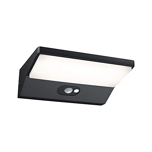 Paulmann 94335 LED Außenleuchte Solar Außenwandleuchte IP44 incl. 1x3,4 Watt Dunkelgrau Außenlampe Aluminium 3000 K von Paulmann