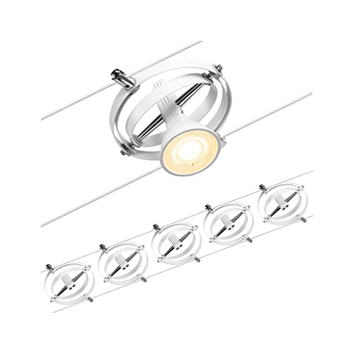 Paulmann 94438 LED Seilsytem Set Cardan DC max. 5x10 Watt erweiterbar Weiß matt/Chrom Drahtseil Kunststoff GU5,3 Paulmann 94438 LED Seilsytem Set Cardan DC max. 5x10 Watt erweiterbar Weiß matt/Chrom Drahtseil Kunststoff GU5,3 von Paulmann