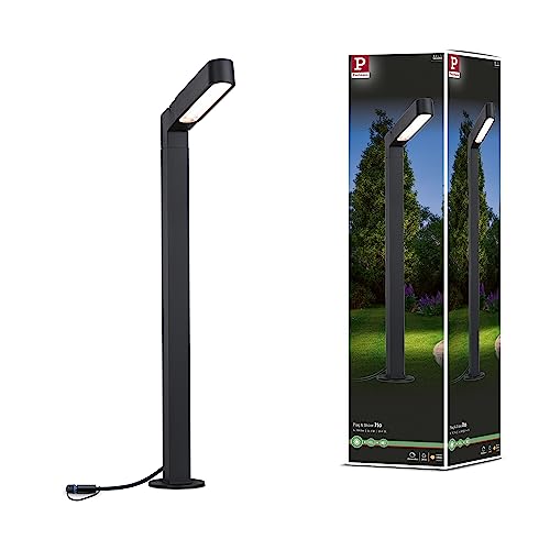 Paulmann 94547 Plug & Shine LED Außenleuchte Plug & Shine Pollerleuchte Ito Vertikale Ausrichtung IP65 1x6 Watt Anthrazit Metall, Kunststoff 3000 K von Paulmann